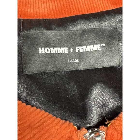 Vintage Homme + Femme Crew Large Orange Corduroy Men’s Jacket Casual Classic - Picture 3 of 14